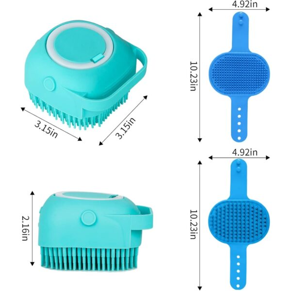 00485724-3b0b-459e-ae83-9672fc8c1f59.jpg 6PCS Dog Bath Brush Dog Toothbrush Adjustable Handle Shampoo Brush Scrubber For Short Long Haired Dogs Cats Effectively Solve Odor Stain Removal Problems