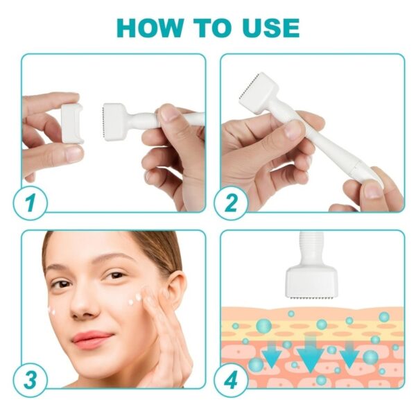 009d5b84-8460-45c1-93ad-15bd630e35c9.jpg Microneedles Derma Roller - Microneedling Stamp 0.25 Mm, Micro Needle Skin Care Tool For Men And Women Home Use