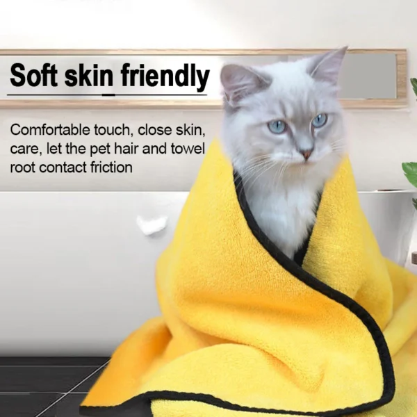 587616787 Quick-drying Towels for Pet/Dog/Cat Soft Fiber Towels Water-absorbent Bath Towel Convenient Pet Shop Cleaning Towel Pet Supplies