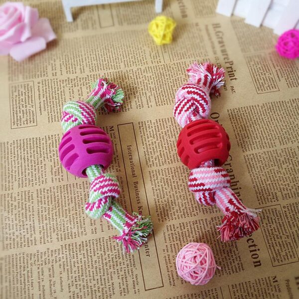 587689657 Dorakitten 1pc Bite Resistant Dog Rope Toy Pet Interactive Knot Design Dog Chew Rope Puppy Teething Toy Pet Supplies Dog Favors