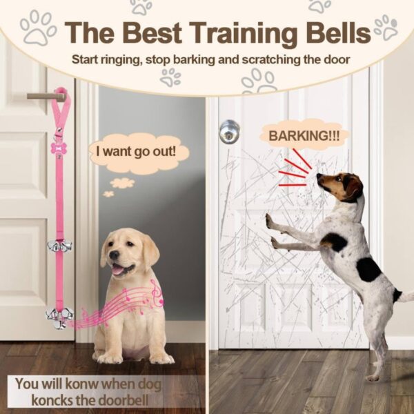 01f1283c-2321-4856-a237-574d84116cbd.jpg 2 Pack Dog Door Bells Dog Doorbell To Go Outside Puppy Train Bell For Dogs To Ring