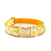 Yellow Banana Dog Traction Rope Pet Collar Pet Supplies Can Be Engraved With Gold Metal Buckle 1.5m Rope