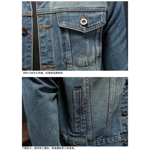 Form-fitting Denim Jacket For Men