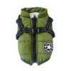 587639408 Autumn Winter Pet Skiing Costume Sleeveless Cotton Padded Vest With Durable Chest Strap Harness Clothing Coat Supplies