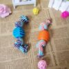 587689658 Dorakitten 1pc Bite Resistant Dog Rope Toy Pet Interactive Knot Design Dog Chew Rope Puppy Teething Toy Pet Supplies Dog Favors