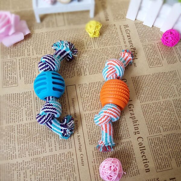 587689658 Dorakitten 1pc Bite Resistant Dog Rope Toy Pet Interactive Knot Design Dog Chew Rope Puppy Teething Toy Pet Supplies Dog Favors