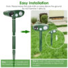 0600629f-b7ec-4a9e-b5e0-dcbc9c69dd3f.jpg 1Pc Solar Ultrasonic Animal Repeller PIR Sensor Animal Repellent Chaser With Flashing Light IPX4 Waterproof For Chasing Deer Raccoon Squirrel Rat Skunk Rabbit Mole Dog Cat Snake