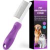0632cc4f-5056-4d1b-8c23-b30bbb125d62.jpg Pet Comb With Long Short Stainless Steel Teeth For Removing Matted Fur, Knots Tangles Detangler Tool Accessories For