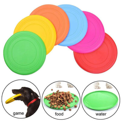 587620735 Pet Toy Dog Frisbee Pet Interactive Training Frisbee Floating Water Bite Resistant Soft Frisbee Pet Supplies