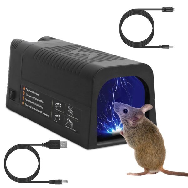 06dbb005-ba40-45f6-8832-e84c88476678.jpg 1Pc Electric Rat Trap Reusable Mice Trap Rodent Zapper Indoor Pest Control Rechargeable Shock Mice Killer With 1800V High Voltage For Home Spring Summer