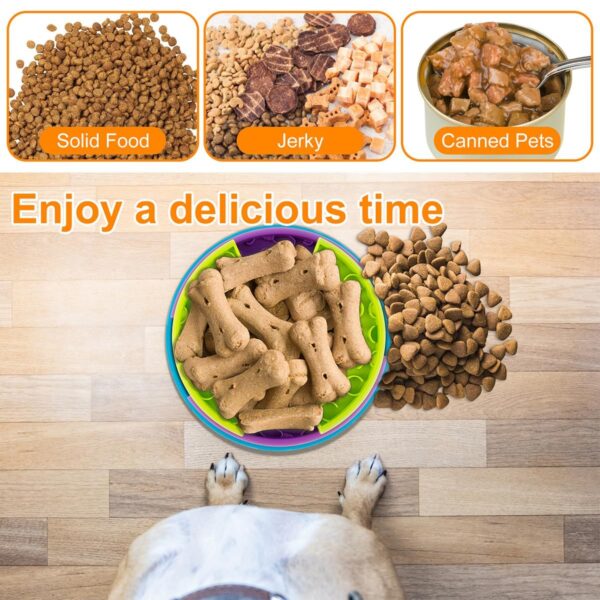 06e556df-5f23-411c-87a3-317f30edd069.jpg Pet Slow Food Bowl Anti Choking Cat Bowl,3in1 Interactive Dog Feeder Puzzle, Lick Mat & Slow Feeder BowlMental Stimulation Toy For Medium & Large Dogs