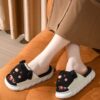 Cute Piggy Slippers Open Toe Linen Home Slipper Couples Women Men Cartoon Pig House Shoes