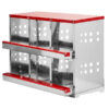 070f445d-18d2-4502-b521-b2185b612fff.jpg 6 Compartments, 84x43x62, Sloping Roof, Disassembled, Iron, Red
