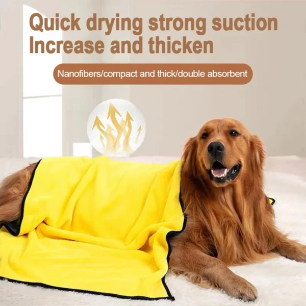 587616785 Quick-drying Towels for Pet/Dog/Cat Soft Fiber Towels Water-absorbent Bath Towel Convenient Pet Shop Cleaning Towel Pet Supplies