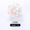 587691314 1 PC Pet Supplies Cat Self-excited Ball Funny Cat Ball Plush Bell Ball Multicolor Stitching Christmas Color Cat Throwing Toys