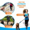Dual Elastic Reflective Running Traction Rope Portable Retractable Dog Rope Dog Chain Traction Rope Pet Supplies