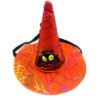 Halloween Spider Web Witch Hat Elastic Hair with Pet Supplies Dog Cat Pumpkin Bat Hat Hair Accessories