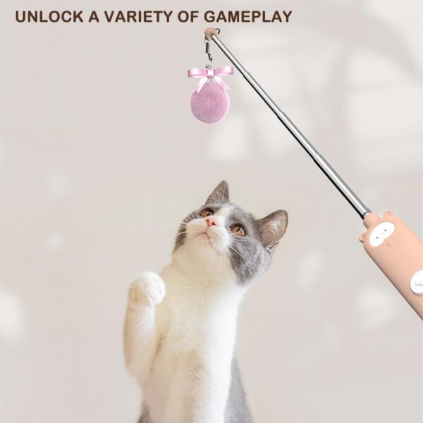 587814093 Pet Supplies Cat Laser Pen Infrared Spotlight Feather Bell Cat Toy Set Funny Cat Stick