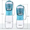 099854a4-cc10-4a5b-8ce1-0fa23ce550e4.jpg Dog Water Bottle With Food Container, Travel Puppy Water Bowl, Portable Pet Dispenser, Dog Gift Stuff Accessories Items, Puppy Essentials Necessities For Yorkie Cat Walking And Hiking