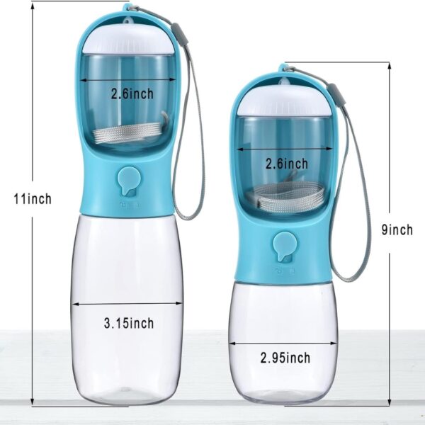 099854a4-cc10-4a5b-8ce1-0fa23ce550e4.jpg Dog Water Bottle With Food Container, Travel Puppy Water Bowl, Portable Pet Dispenser, Dog Gift Stuff Accessories Items, Puppy Essentials Necessities For Yorkie Cat Walking And Hiking