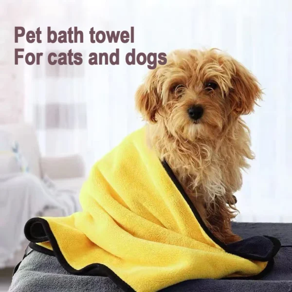 587616786 Quick-drying Towels for Pet/Dog/Cat Soft Fiber Towels Water-absorbent Bath Towel Convenient Pet Shop Cleaning Towel Pet Supplies