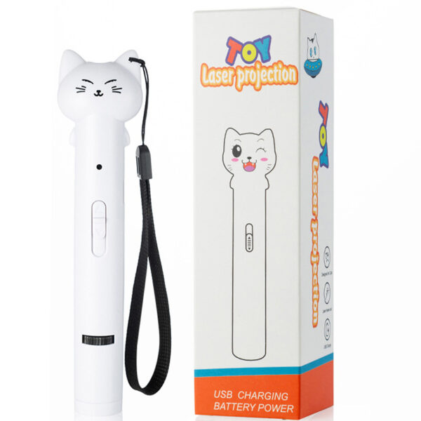 587690369 USB Charging Laser Teasing Cat Stick Infrared Laser Light Pattern Projection Cat Toys Pet Supplies Teasing Cat Pen