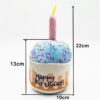 Dog Cat Birthday Cake Gift Sound Fun Toy Dog Plush Toy Pet Supplies