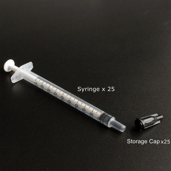 0a14b4f6-e2fd-4182-85ac-ec6f6fba2619.jpg 25pcs Luer Slip Tip 1ml Syringes With Caps Are Great For Pet Feeding, Glue, Hobby Crafts, Measurement, And Liquid Refill, But Not For Professional Medical Use