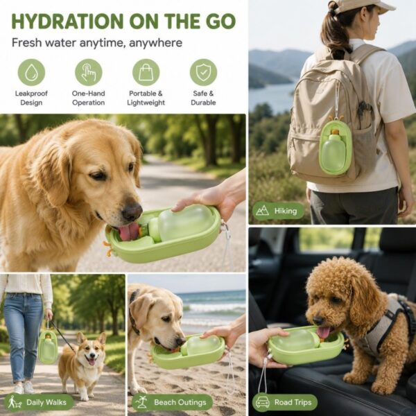 0a3b59ec-48c3-4eaa-bc59-f918a1be7192.jpg Portable Pet Water Bottle With Cute Antlers Food Grade, BPA Free, Leak Proof Travel Cup For Dogs, Durable, Easy-to-Clean Outdoor Water Dispenser With Lanyard.