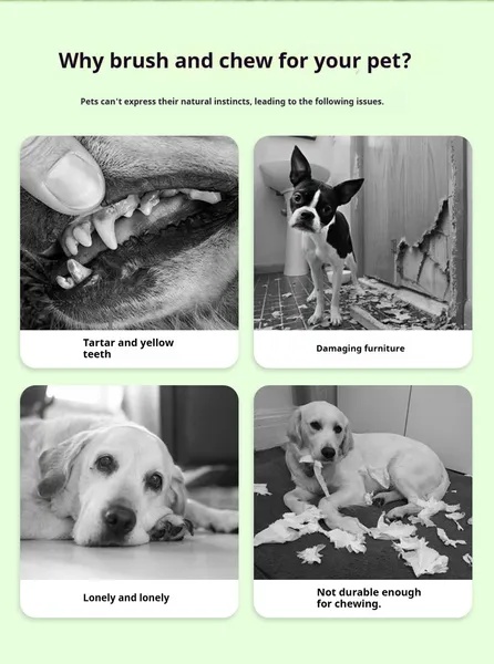 DOG Chew Toys For Teeth Cleaning,Pet Sausage Chew Brush,Pet Chew & Clean Buddy