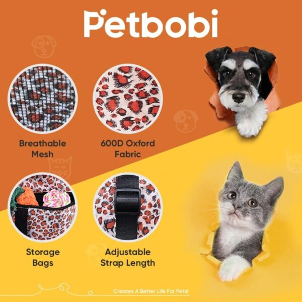 0bf39de9-2cfd-4887-880c-bb67c45fa072.jpg Small Dog Car Seat, Dog Car Booster Seat For Small Medium Dogs Foldable Front Seat Safety With Sturdy PVC Tube Frame, Breathable Mesh