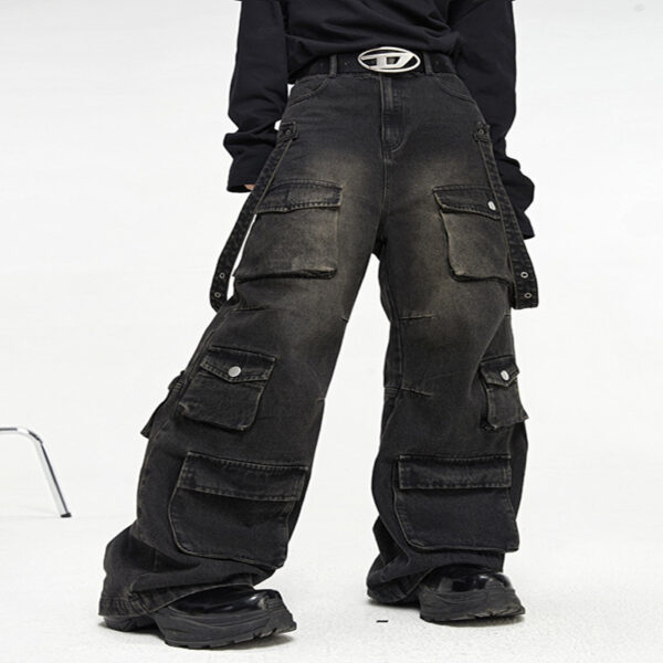 0c3e62b9-1668-4472-9597-22ec99b8d9a8.jpg Multi Pocket Vintage Wide Leg Jeans For Men