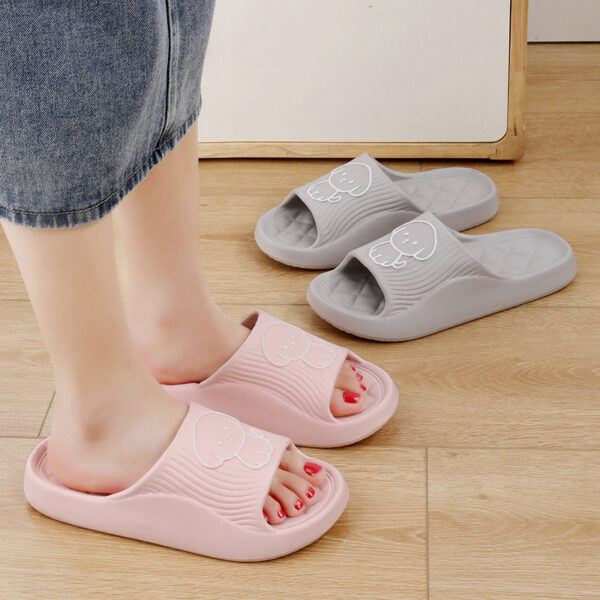 0c7d4881-594e-462f-a1f2-1e49cad87155.jpg Cute Cartoon Dog Slippers Summer Solid Color Non-slip Rhombus Bathroom Slipper Indoor House Shoes For Men Women Couples
