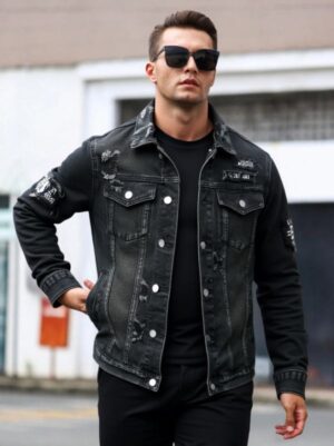 Form-fitting Denim Jacket For Men