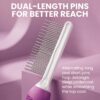 0e97d01f-d7e5-42e0-806c-1dd189599ee2.jpg Pet Comb With Long Short Stainless Steel Teeth For Removing Matted Fur, Knots Tangles Detangler Tool Accessories For