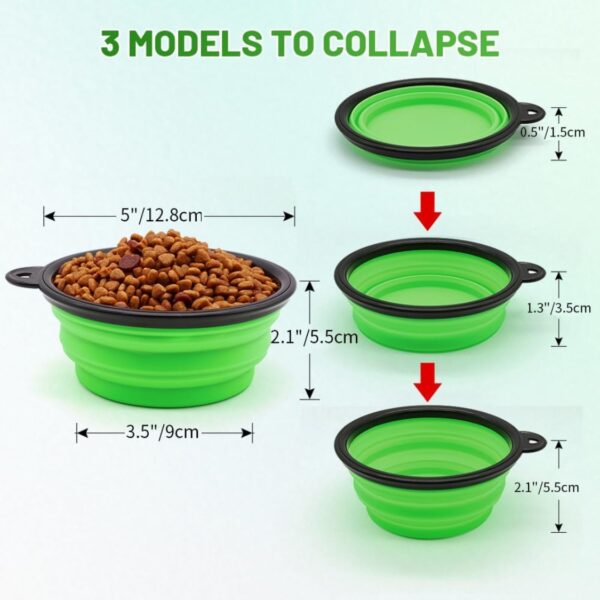 104abfd7-9be7-4e57-a23e-7ac18db73474.jpg Dog Bowl Pet Collapsible Bowls, 2 Pack For Cats Dogs, Portable Pet Feeding Watering Dish For Walking Parking Traveling With 2 Carabiners