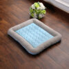 1085cc71-9926-4b82-8c09-9f321d0ff7ec.jpg Pet Cooling Pad Bed For Dogs Cats Puppy Kitten Cool Mat Pet Blanket Ice Silk Material Soft For Summer Sleeping Blue Breathable