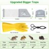 10dba134-29a4-410e-b942-2f35389093e2.jpg 2Pcs Humane Mouse Trap Cage No Assembly Need Automatic Continuous Rat Trap With Single Way Door Reusable Catch And Release Live Cage Trap For Rodents Moles Voles Mice For Spring Summer