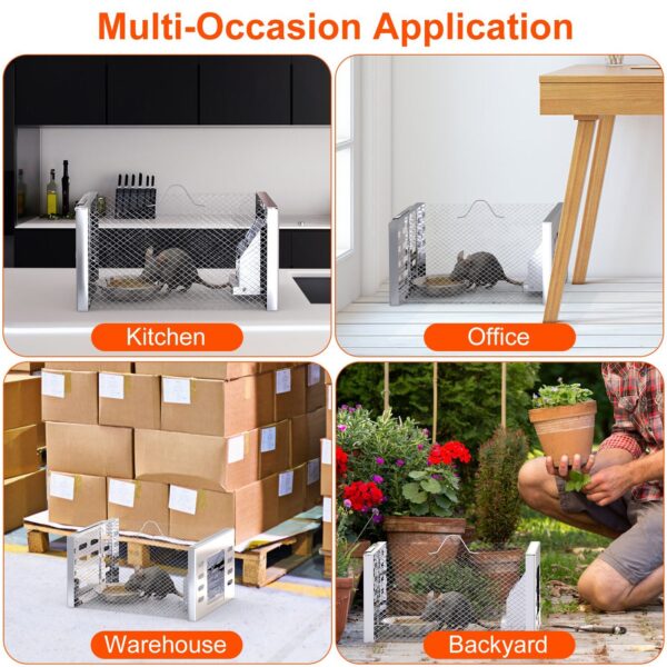 116c9cf5-e49e-4262-a88f-a4b3e44e9398.jpg 2Pcs Humane Rat Trap Catch And Release Live Mouse Cage Traps With Automatic Continuous Cycle Trapping For Chipmunk Rodent Mouse Small Animals