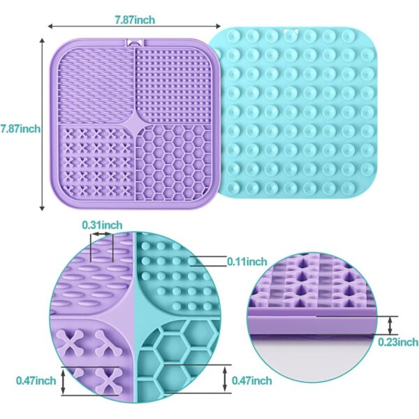 1183b495-b082-47a1-844a-e8846e064510.jpg Lick Mat For Dogs Cats 2 Pack, Slow Feeder Licking Pad With Suction Cups For For Anxiety Relief And Boredom Reducer, Perfect For Bathing Grooming
