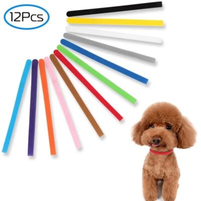 1277175d-d94a-40bb-a9a3-36d64aee4d17.jpg 12 Colors Whelping Puppy ID Collars Adjustable Double-Sided Pet ID Bands