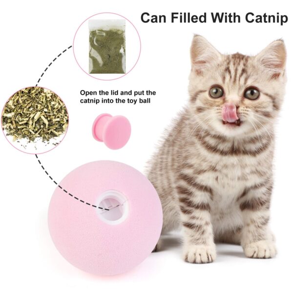 587635500 Smart Cat Toys Interactive Ball Catnip Cat Training Toy Pet Playing Ball Pet Squeaky Supplies Products Toy for Cats Kitten Kitty