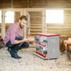13e81909-6e94-490b-bd3a-b7de5833a855.jpg 6 Compartments, 84x43x62, Sloping Roof, Disassembled, Iron, Red