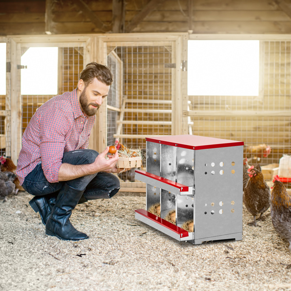 13e81909-6e94-490b-bd3a-b7de5833a855.jpg 6 Compartments, 84x43x62, Sloping Roof, Disassembled, Iron, Red
