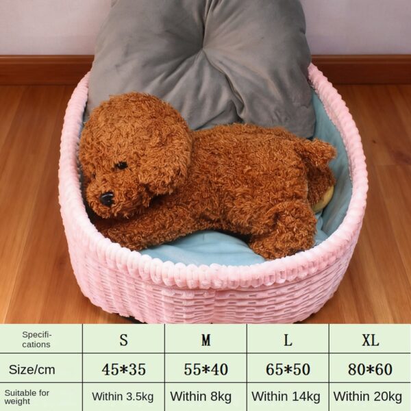 587693165 Dog House Winter Warm Dog Bed Half-Enclosed Pet Dog House Cat Bed Pet Mat Pet Cage Pet Enclosure