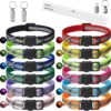 12 Pack Reflective Breakaway Cat Collars With Bells,Safety Buckle Kitten Collar, With Name Tag, Adjustable,Ideal For Girl Cats Male Cats