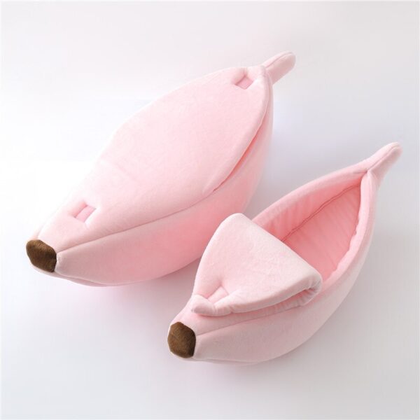 587691237 Funny Banana Cat Bed House Cute Cozy Cat Mat Beds Warm Durable Portable Pet Basket Kennel Dog Cushion Cat Supplies 4 Colors