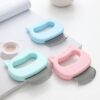587690574 Elastic Soft Needle Comb Pet Hair Removal Massaging Shell Comb Cat Massage Brush Kitten Grooming Shedding Tools Bathing Supplies