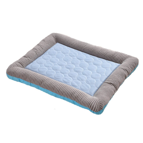 1612437836175.jpg Pet Cooling Pad Bed For Dogs Cats Puppy Kitten Cool Mat Pet Blanket Ice Silk Material Soft For Summer Sleeping Blue Breathable