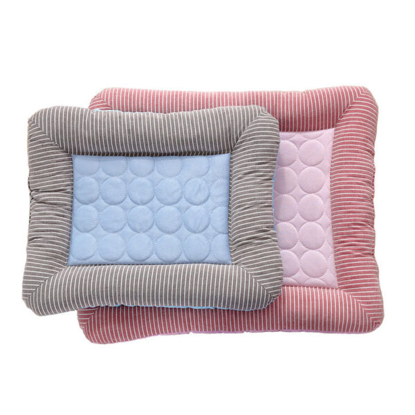 1612437836180.jpg Pet Cooling Pad Bed For Dogs Cats Puppy Kitten Cool Mat Pet Blanket Ice Silk Material Soft For Summer Sleeping Blue Breathable